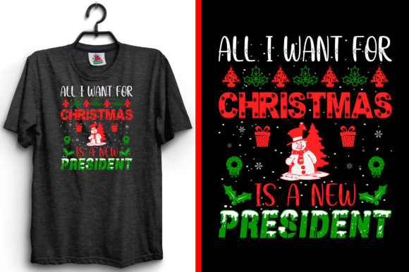 All I Want for Christmas T-Shirt Design: Print Templates