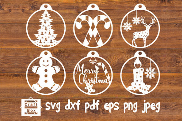 Christmas Baubles Svg for Crafts & Business