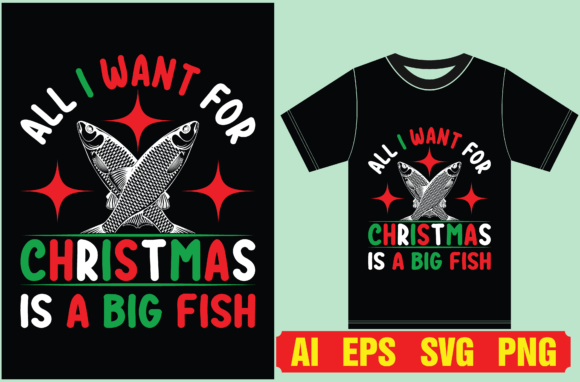Christmas Fishing T-shirt Design Review