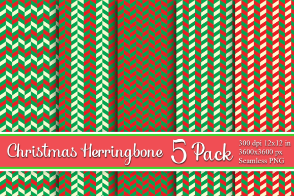 Christmas Herringbone Digital Pattern: Premium Textures