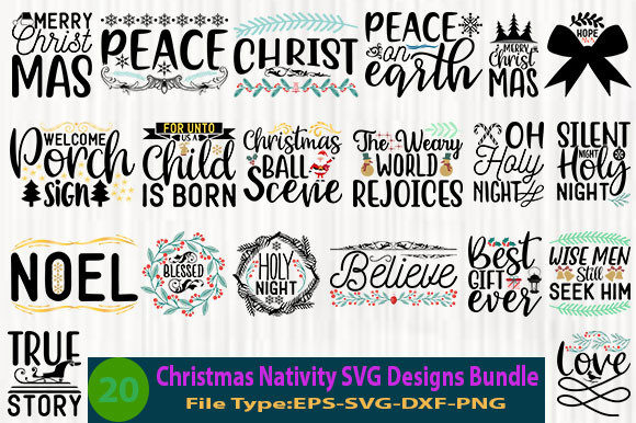Christmas Nativity Design Bundle for Crafts