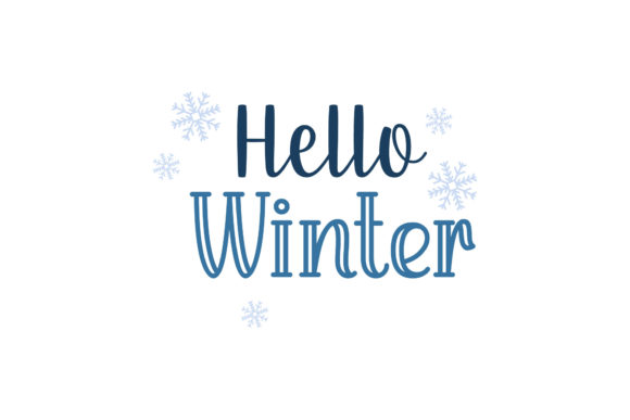 Christmas Quotes Hello Winter for Crafts Branding