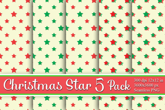 Christmas Stars Xmas Digital Paper: Festive Textures