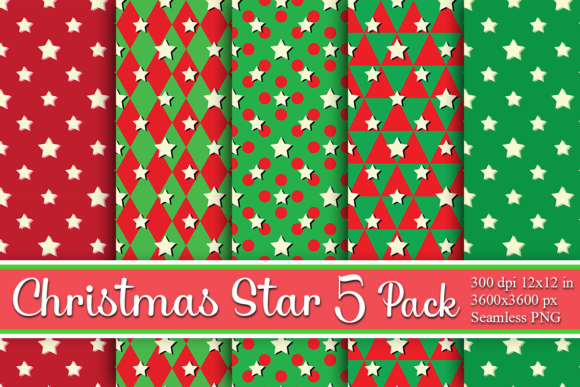 Christmas Stars Xmas Digital Pattern: Premium Textures