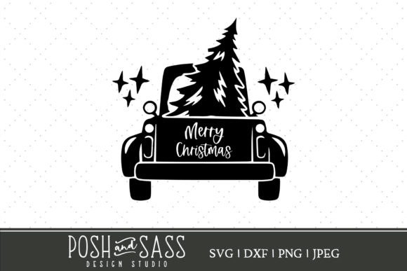 Christmas Tree Truck SVG for Crafts & Branding
