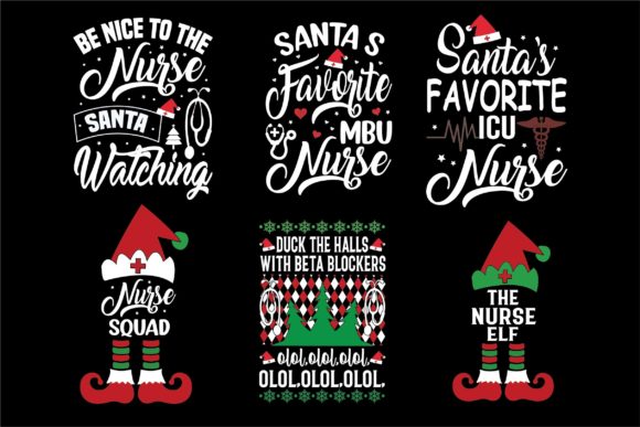 Christmas Typography SVGs for T-Shirt Designs