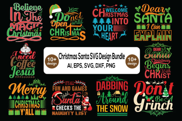 Christmas Typography T-shirt Bundle: Print Templates Review