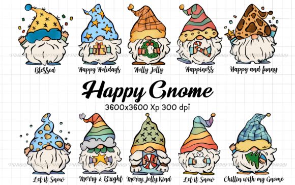 Cute Gnome Christmas Print Templates for Festive Branding