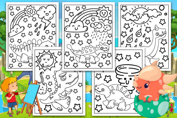 Dino Pages for Kids by Coloring Pages Amp