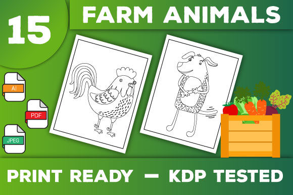 Farm Animal Coloring Book Pages for Kids Review | Coloring Pages Amp
