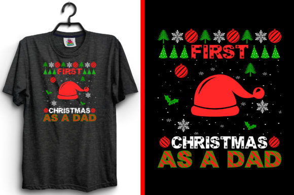 First Christmas As a Dad T-Shirt Design: Print Templates Review