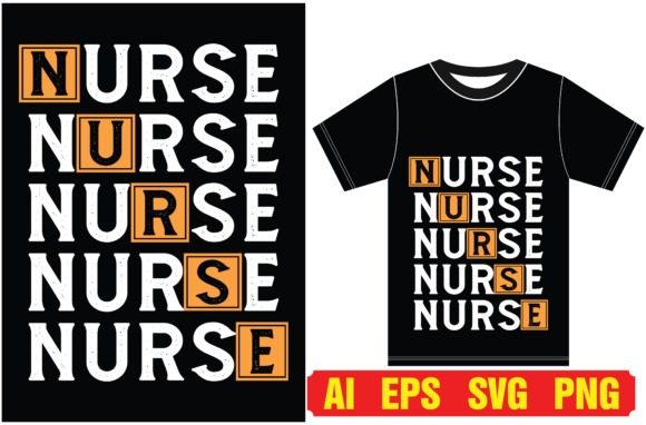 Nurse T-shirt Design: Vector for T-Shirt Designs