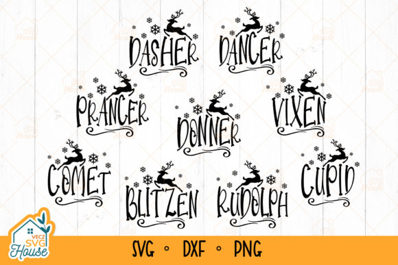 Reindeer Names SVG: Festive Crafts for Branding