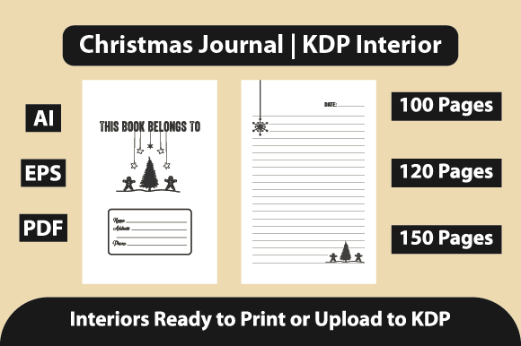 Reviewing Christmas Lined Journal Kdp Interiors
