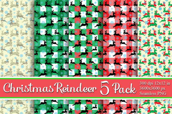 Rudolph Digital Paper: Festive Textures for Design