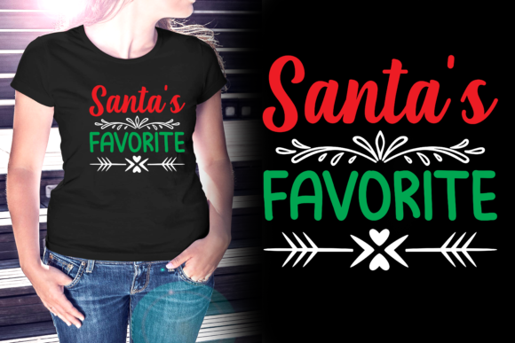 Santa's Favorite Christmas Tshirt Design Print Templates