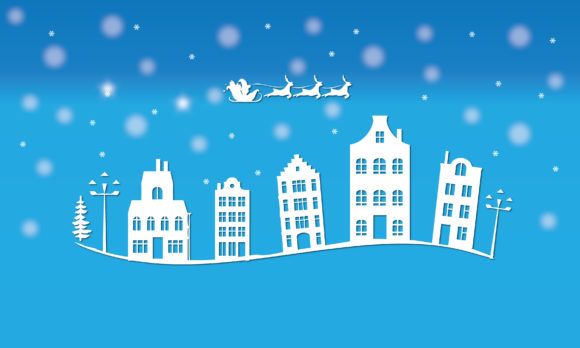 Winter Christmas House Paper Cut Design for Crafts